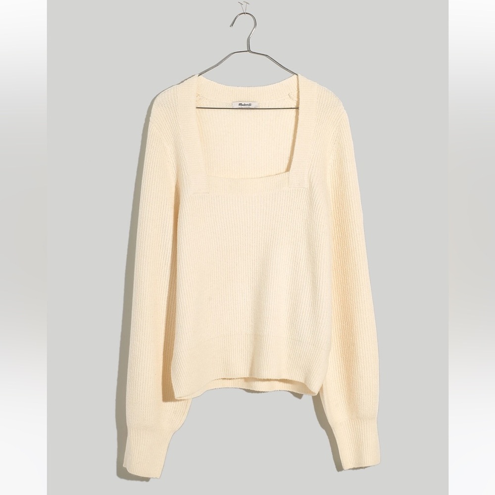 NEW: Madewell Plus Melwood Square-Neck Pullover Sweater in Coziest Yarn